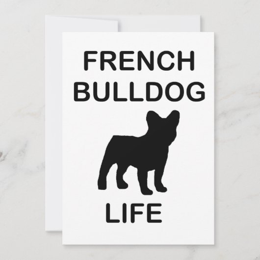 leven van Franse buldog Kaart (Voorkant)
