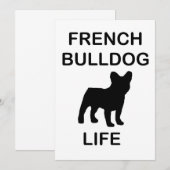 leven van Franse buldog Kaart (Voorkant / Achterkant)