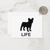 leven van Franse buldog Notitiekaartje (Voorkant / Achterkant in situ)
