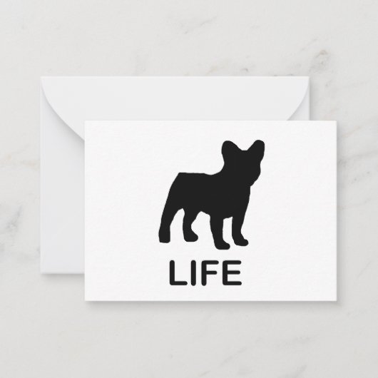 leven van Franse buldog Notitiekaartje (Voorkant)