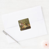 Leven van fruit en bloemen vierkante sticker (Envelop)