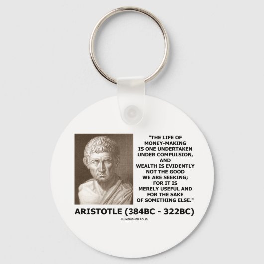 Leven van geldmakende Compulsion Wealth (Aristotel Sleutelhanger (Voorkant)