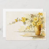 Leven van gele rozen kaart (Voorkant / Achterkant)