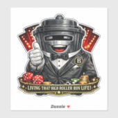 Leven van het High Roller Afvalbak Leven - Afvalba Sticker (Vel)
