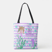 Leven van het leven van een zeemeermin - lavender tote bag (Achterkant)