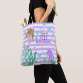 Leven van het leven van een zeemeermin - lavender tote bag (Dichtbij)