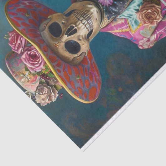 Leven van het skelet2 tissuepapier (Detail)