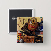 Leven van jongens vierkante button 5,1 cm (Voorkant /achterkant)