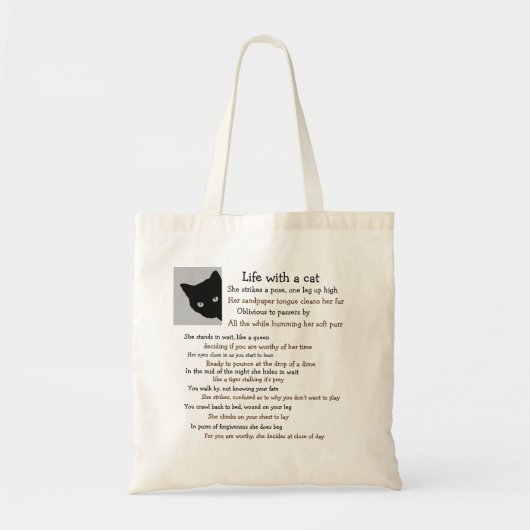 Leven van katteneigenaar tote bag (Voorkant)