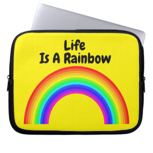 Leven van laptophoes is een regenboog laptop sleeve