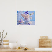 Leven van Paarse en lichtroze hyacinten Poster (Keuken)