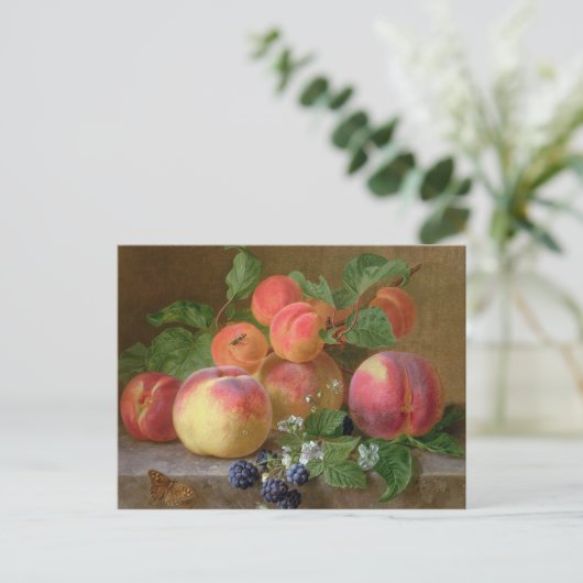 Leven van perziken briefkaart (Staand voorkant)