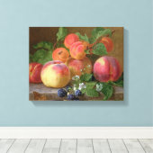 Leven van perziken canvas afdruk (Insitu (Houten vloer))