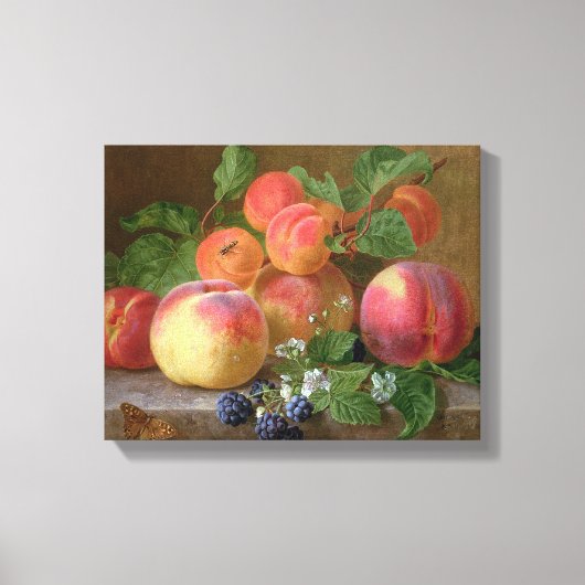 Leven van perziken canvas afdruk (Voorkant)