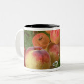 Leven van perziken tweekleurige koffiemok (Voorkant links)