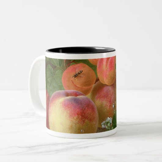 Leven van perziken tweekleurige koffiemok (Voorkant links)