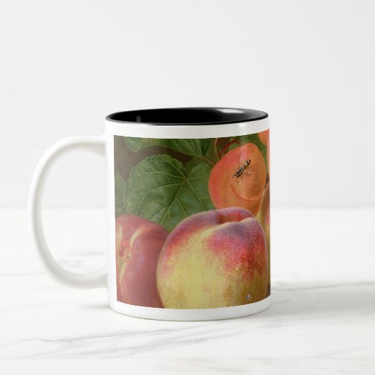 Leven van perziken tweekleurige koffiemok (Links)