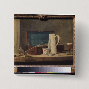 Leven van pijpen en Drink glas Vierkante Button 5,1 Cm