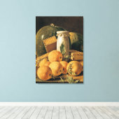 Leven van Sinaasappels, Watermeloen Canvas Afdruk (Insitu (Houten vloer))