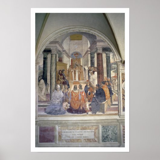 Leven van St. Benedict (fresco) (detail) Poster (Voorkant)