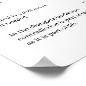 Leven van tegenspraak aanmoedigingsgedicht poster (Hoek)