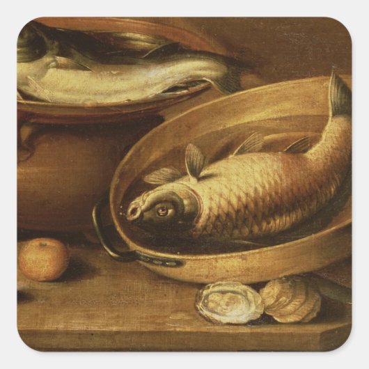 Leven van vissen en leemten vierkante sticker (Voorkant)