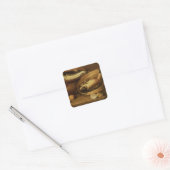 Leven van vissen en leemten vierkante sticker (Envelop)