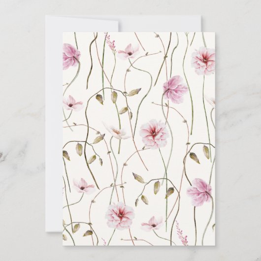 Leven van Vlinders Bloemen Vrijgezellenfeest Kaart (Achterkant)