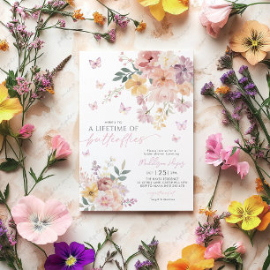Leven van Vlinders Bloemen Vrijgezellenfeest Kaart