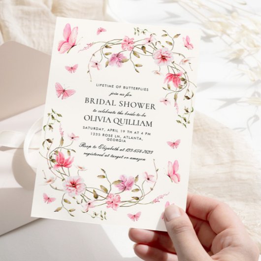 Leven van Vlinders Bloemen Vrijgezellenfeest Kaart