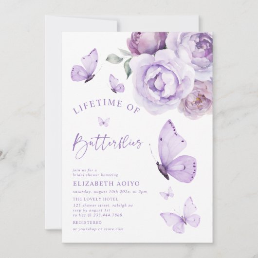 Leven van Vlinders Bloemen Vrijgezellenfeest Kaart (Voorkant)