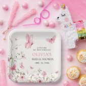 Leven van Vlinders Bloemen Vrijgezellenfeest Papieren Bordje (Feest)