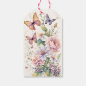 Leven van vlinders bloemenspel vrijgezellenfeest g cadeaulabel (Achterkant)