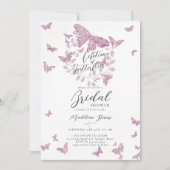 Leven van Vlinders Goud Paarse Vrijgezellenfeest Kaart (Voorkant)