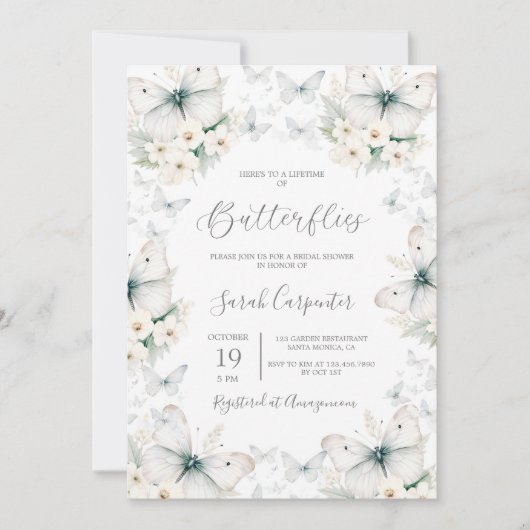 Leven van Vlinders Vrijgezellenfeest Kaart (Voorkant)