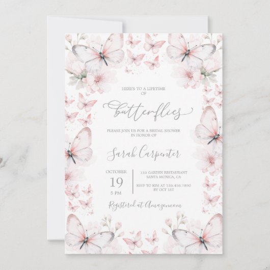 Leven van Vlinders Vrijgezellenfeest Kaart (Voorkant)