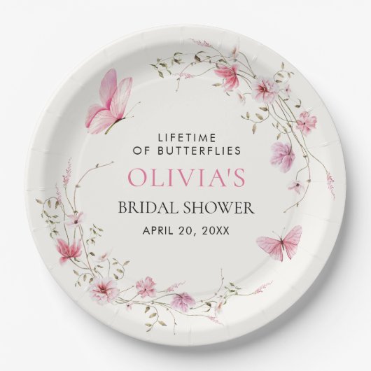 Leven van Vlinders Vrijgezellenfeest Papieren Bordje (Voorkant)