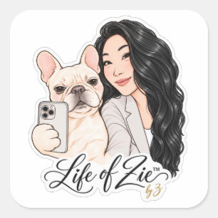 Leven van Zie™ Sticker met leuk huisdierportret
