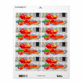 Leven van zoete peper etiket (Full Sheet)