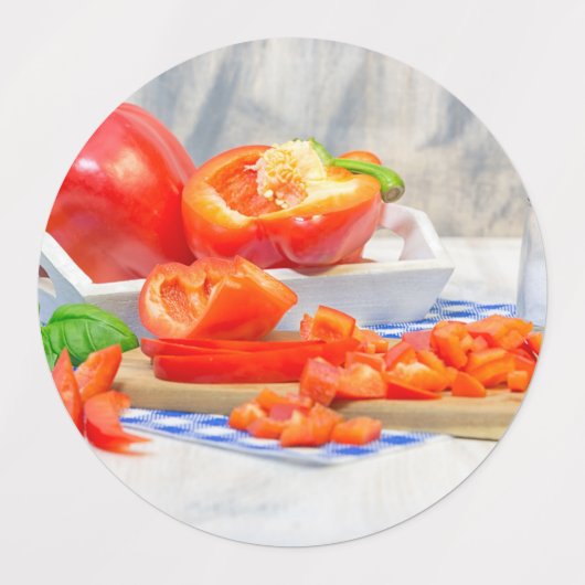 Leven van zoete peper labels (Design 1)