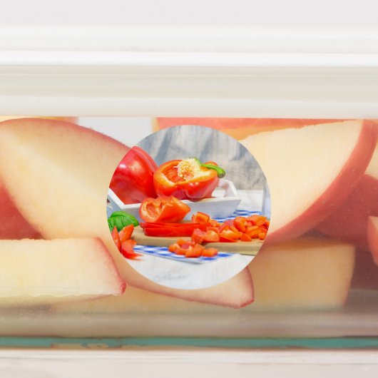 Leven van zoete peper labels (Aangebracht)