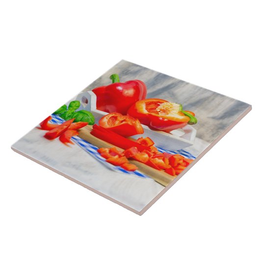 Leven van zoete peper tegeltje (Zijkant)