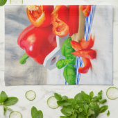 Leven van zoete peper theedoek (Gevouwen)