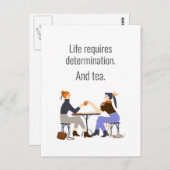 Leven, Vastberadenheid en Thee. Vriendschap Briefkaart (Voorkant / Achterkant)