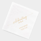 Leven Vieren | Elegante Script Herdenkingsdienst Folie Servetten (Links)