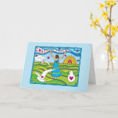Leven vieren_ Groet Kaart (Gele Bloem)