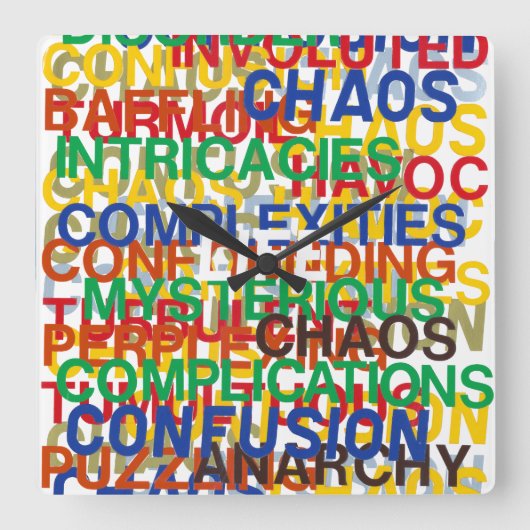 Leven Vierkante Klok (Voorkant)