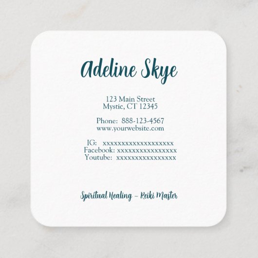 Leven Vierkante Visitekaartje (Achterkant)