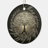 Leven vol geluk keramisch ornament (Links)