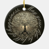 Leven vol geluk keramisch ornament (Achterkant)